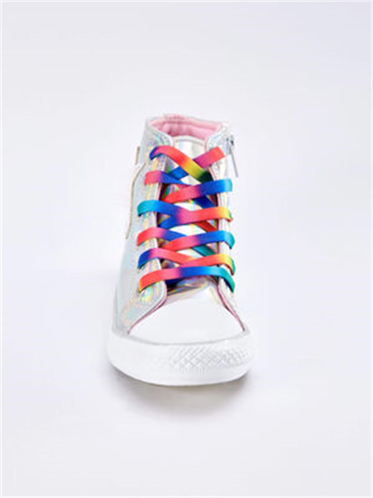 Denokids Kız Çocuk Unicorn Hologramlı Sneaker Gri Metalic CFF-19S1-269
