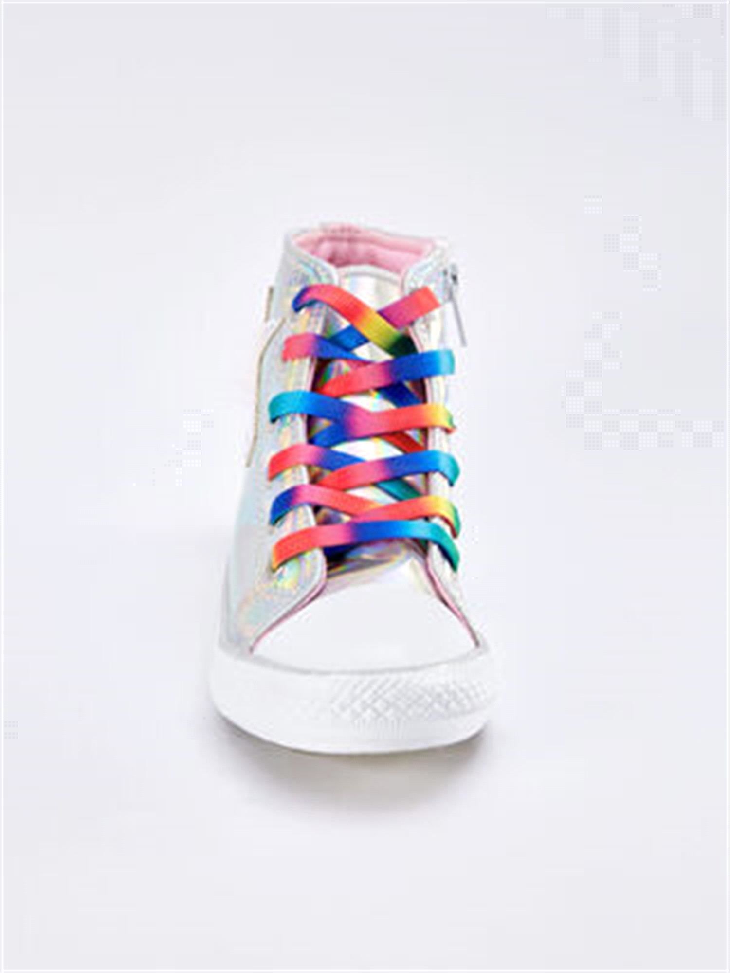 Denokids Kız Çocuk Unicorn Hologramlı Sneaker Gri Metalic CFF-19S1-269