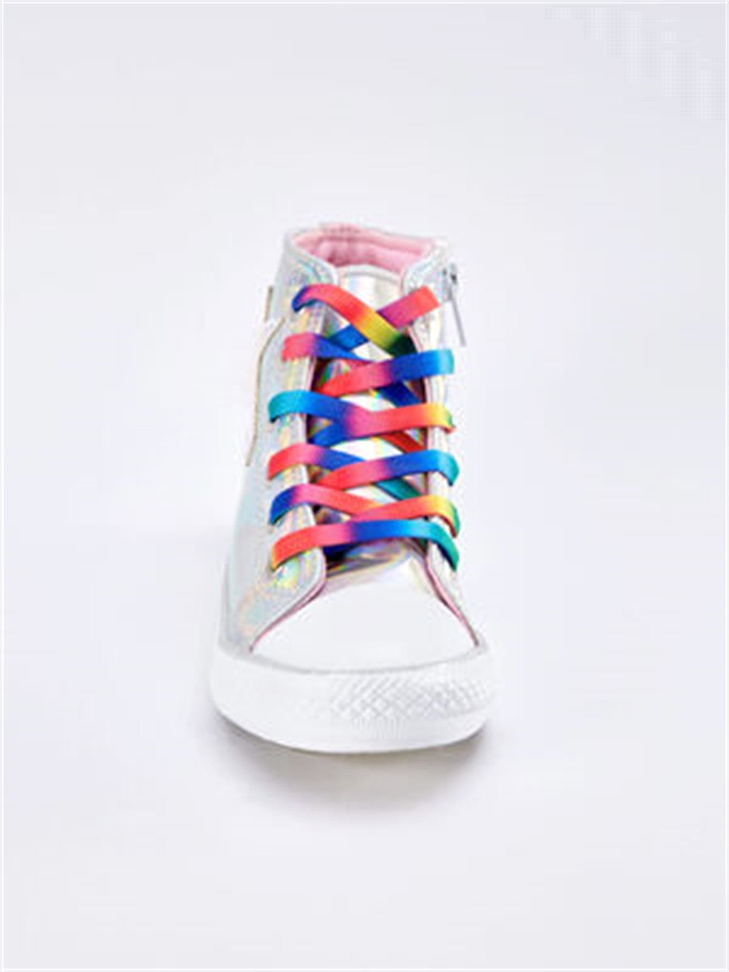 Denokids Kız Çocuk Unicorn Hologramlı Sneaker Gri Metalic CFF-19S1-269