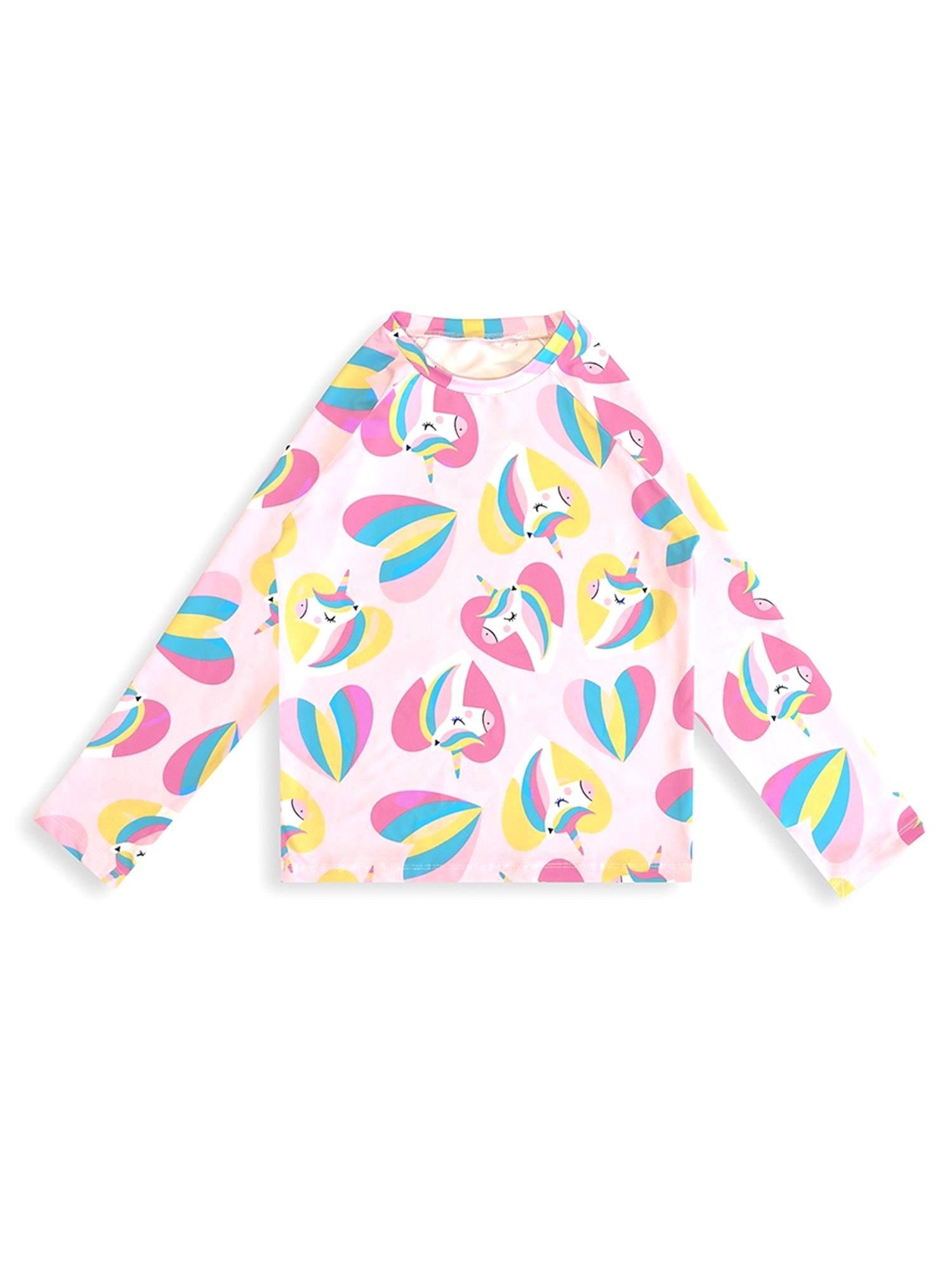 Denokids Kız Çocuk UV Korumalı Unicorn Mayo Tişört CFF-26Y1-121