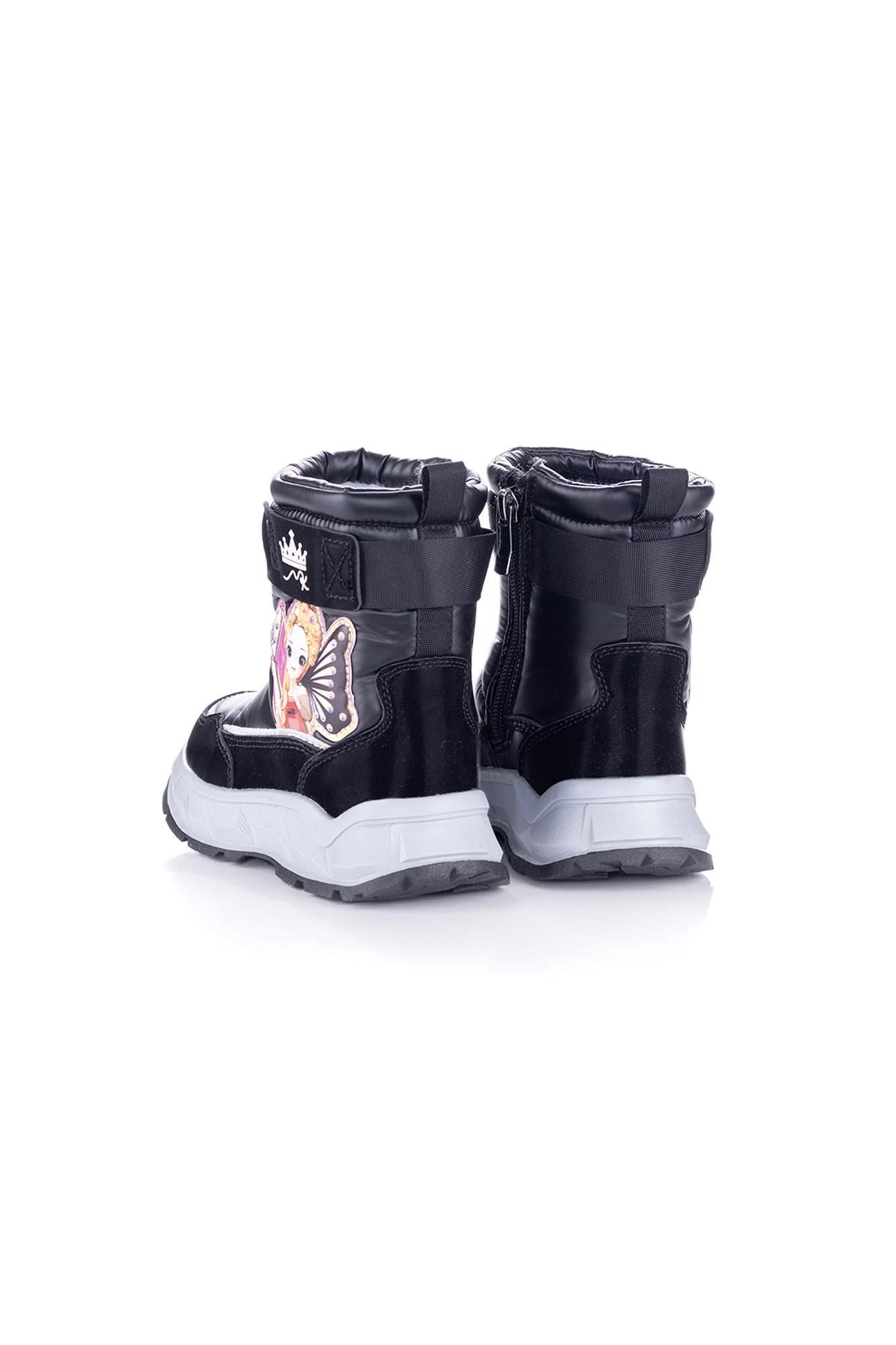 Marco Kids Kız Çocuk Casual Kar Botu Siyah 22673 S-1