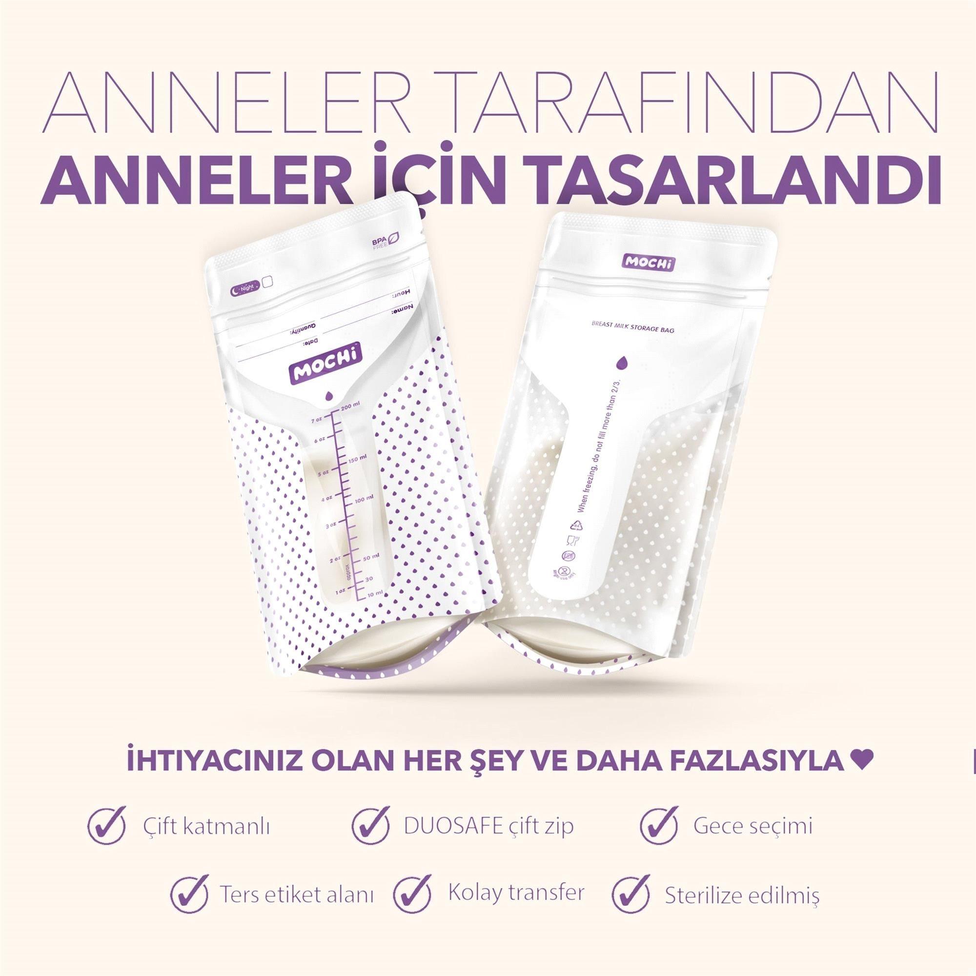 Mochi Süt Saklama Poşeti 25 Adet 20025