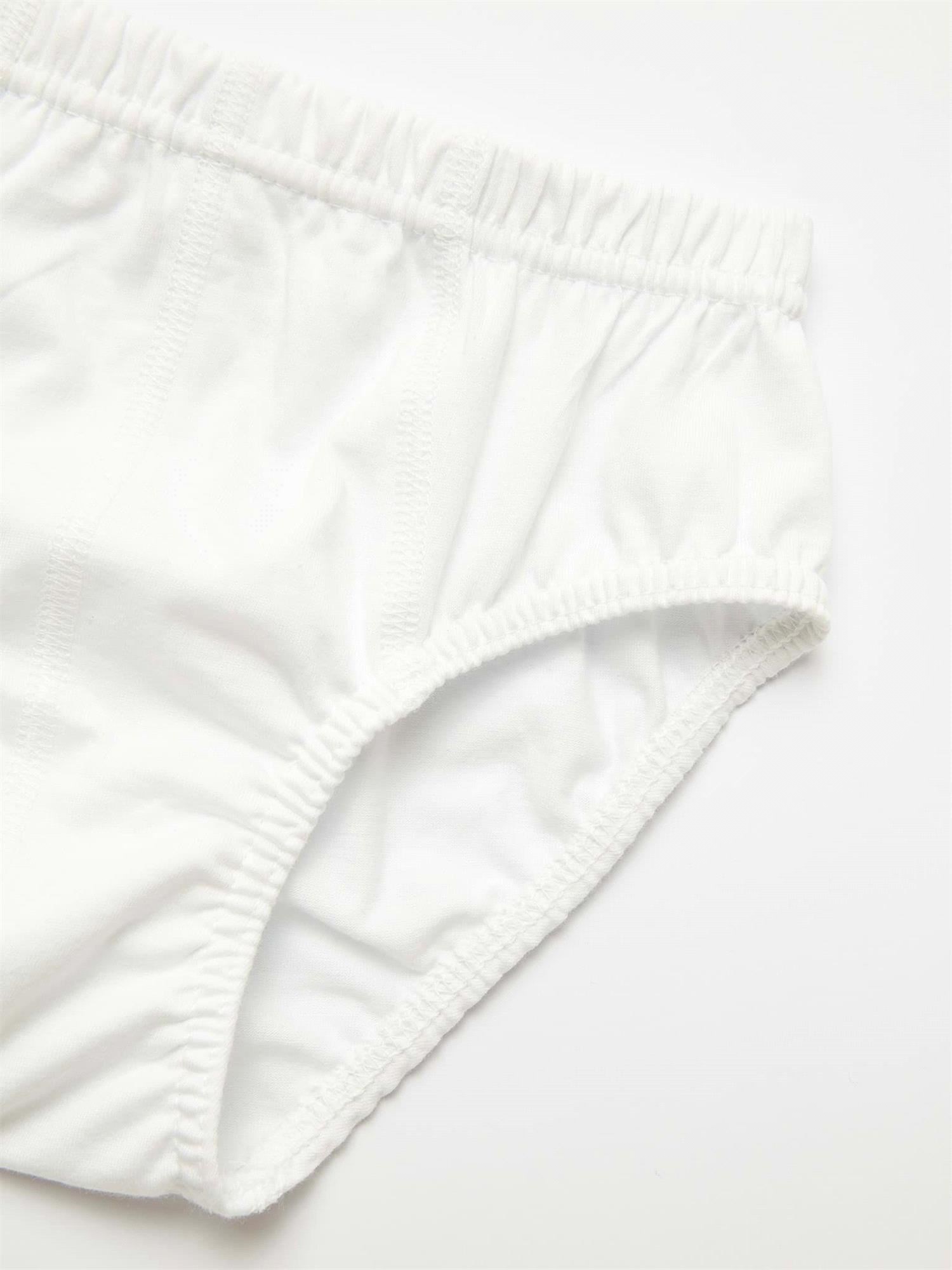 Natuline Erkek Çocuk 3lü Penye Slip Külot Beyaz 2501