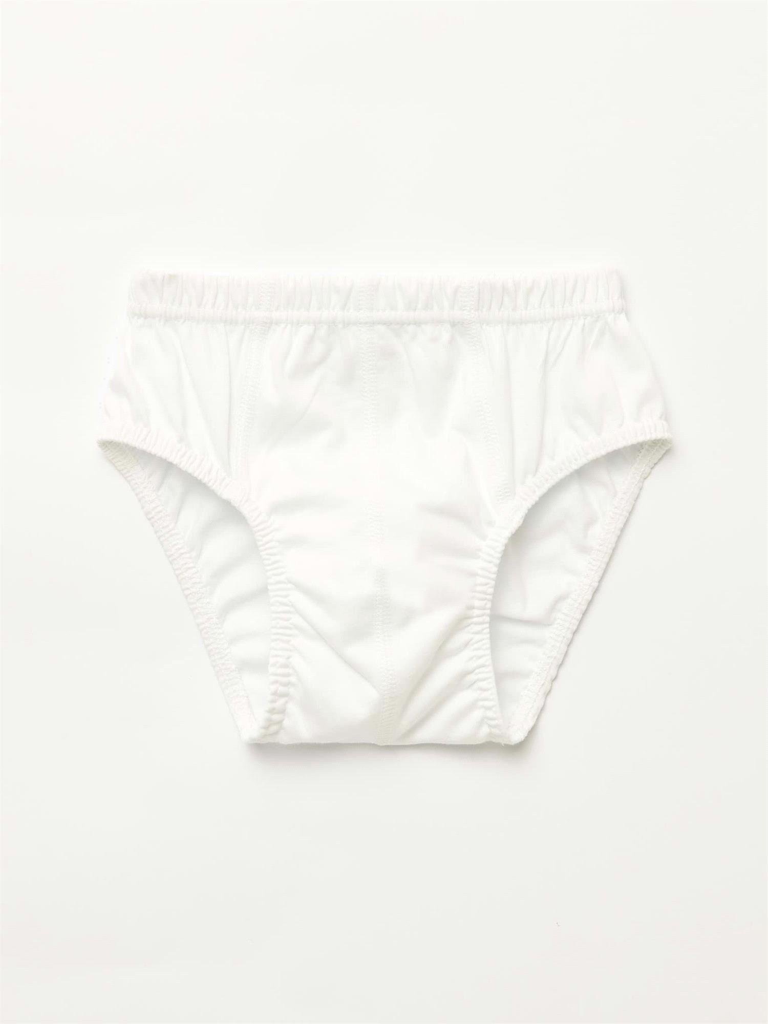 Natuline Erkek Çocuk 3lü Penye Slip Külot Beyaz 2501