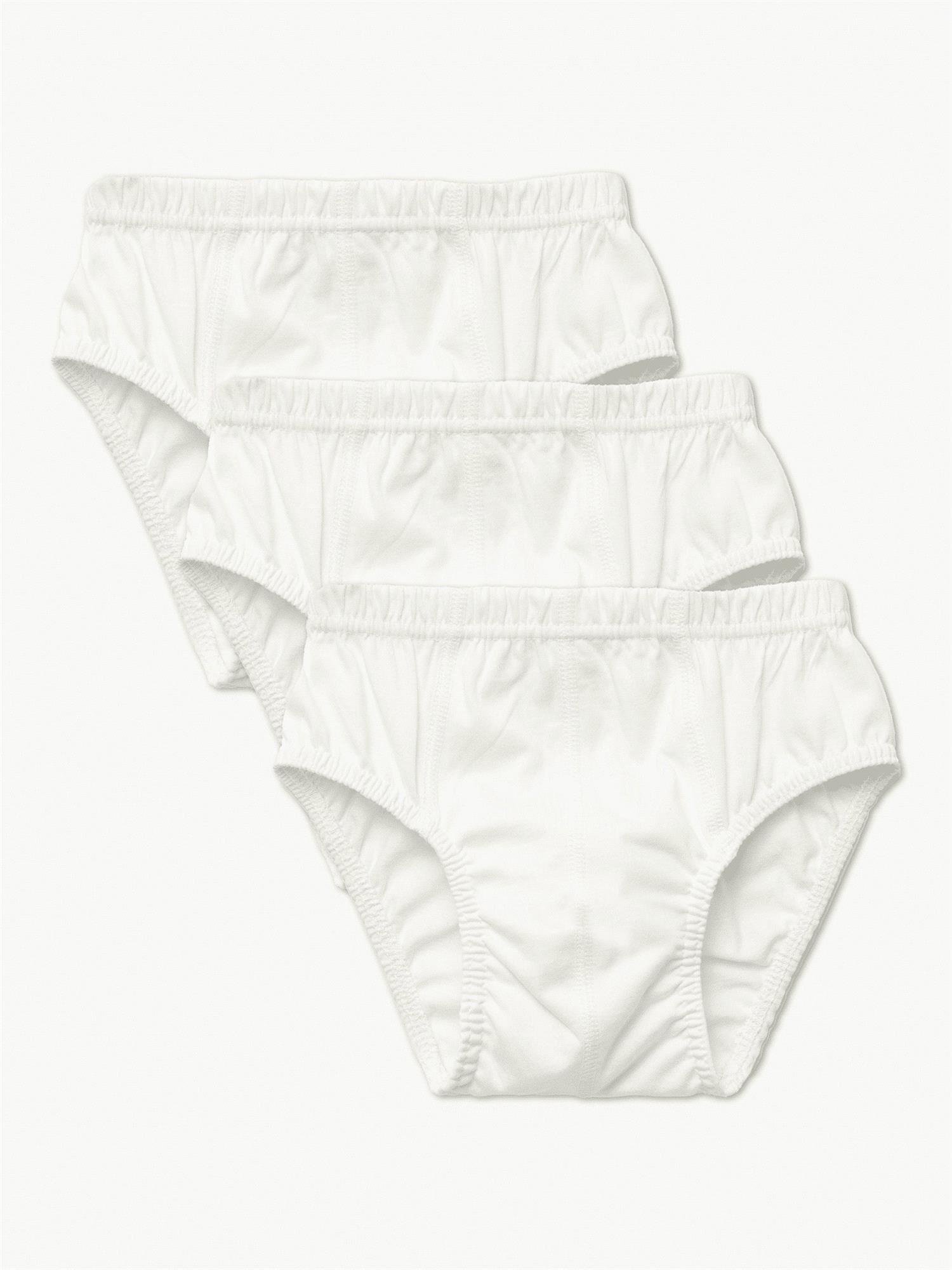 Natuline Erkek Çocuk 3lü Penye Slip Külot Beyaz 2501