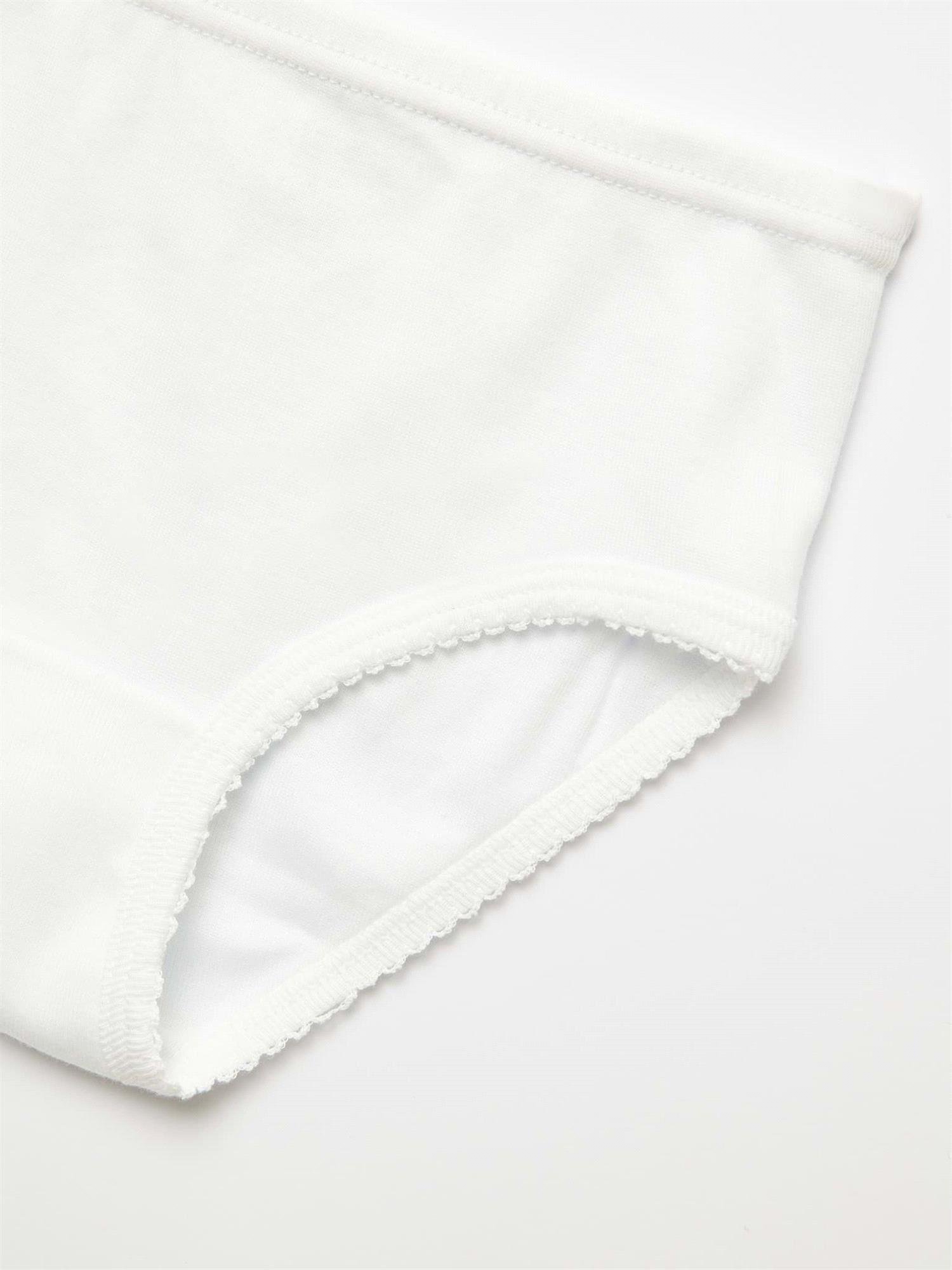 Natuline Kız Çocuk 3lü Ribana Kroşatalı Külot Beyaz 4501