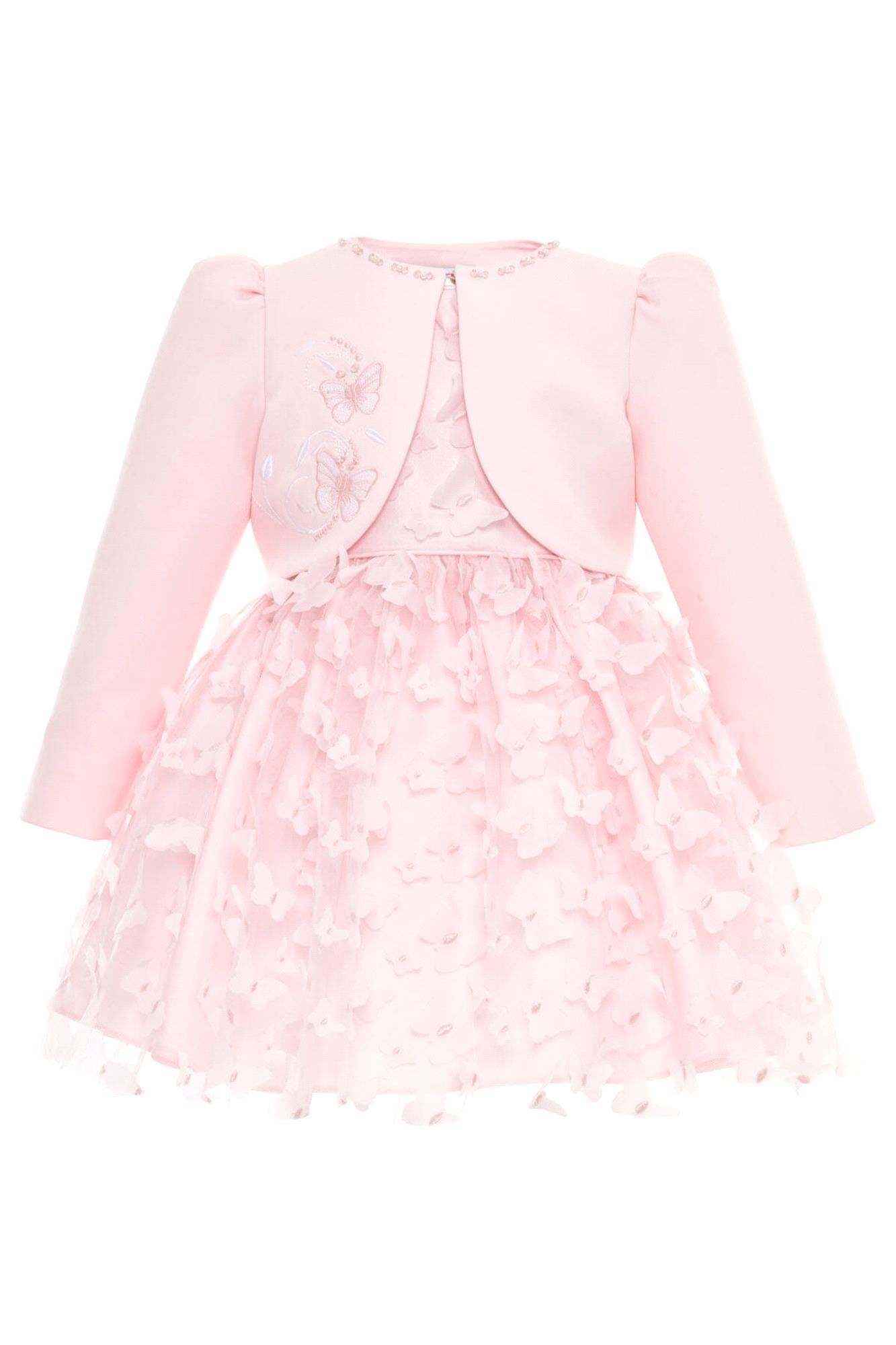 Pamina Kız Bebek Bolero Elbise Takım Pembe 36361
