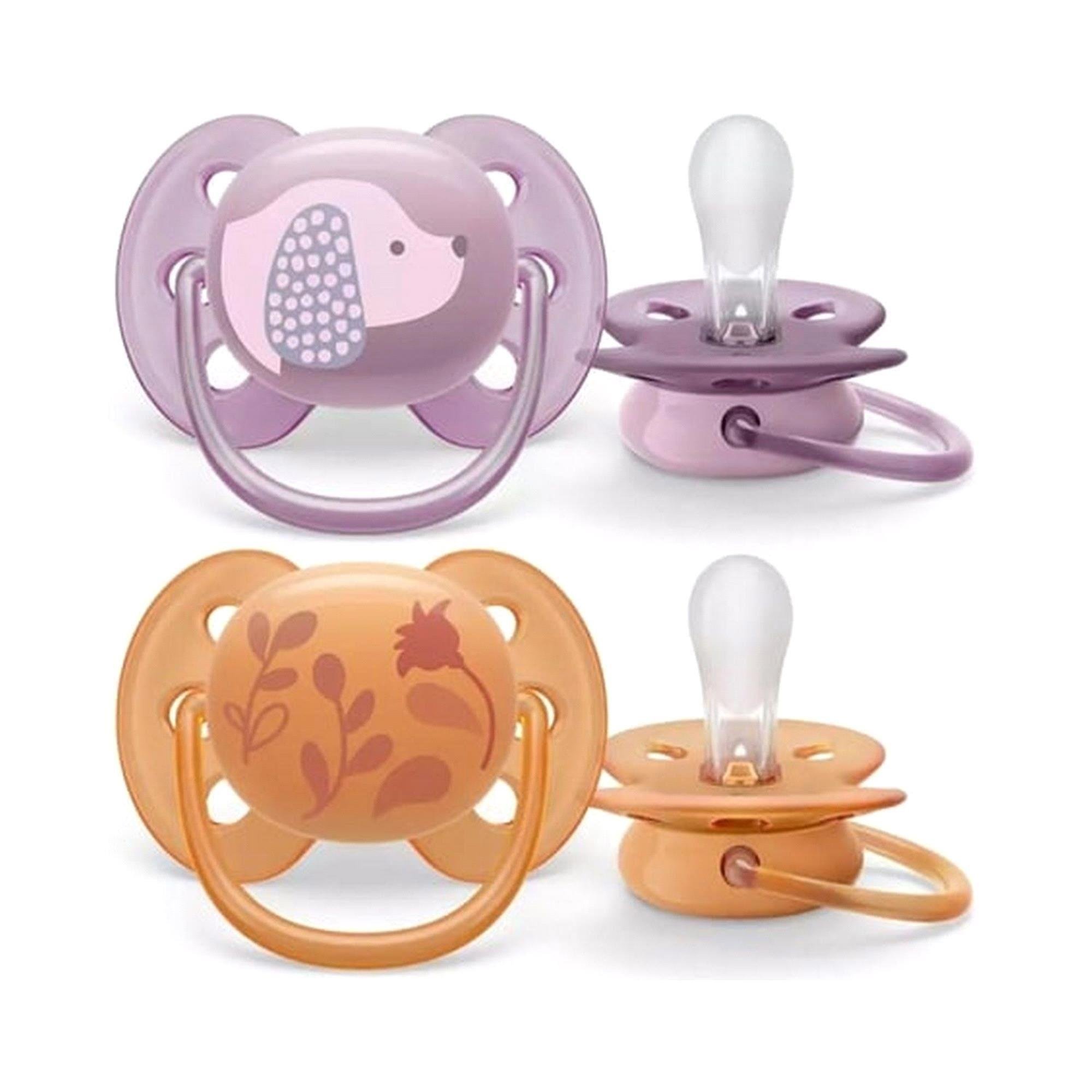 Philips Avent Ultra Soft Yumuşak Emzik 2'li 6-18+ Ay Kız Scf091/18