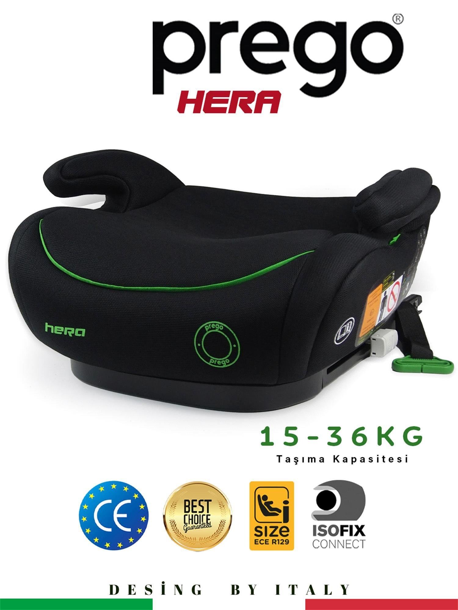 Prego Hera İ-Size İsofixli Yükseltici Oto Koltuğu Yeşil 4099