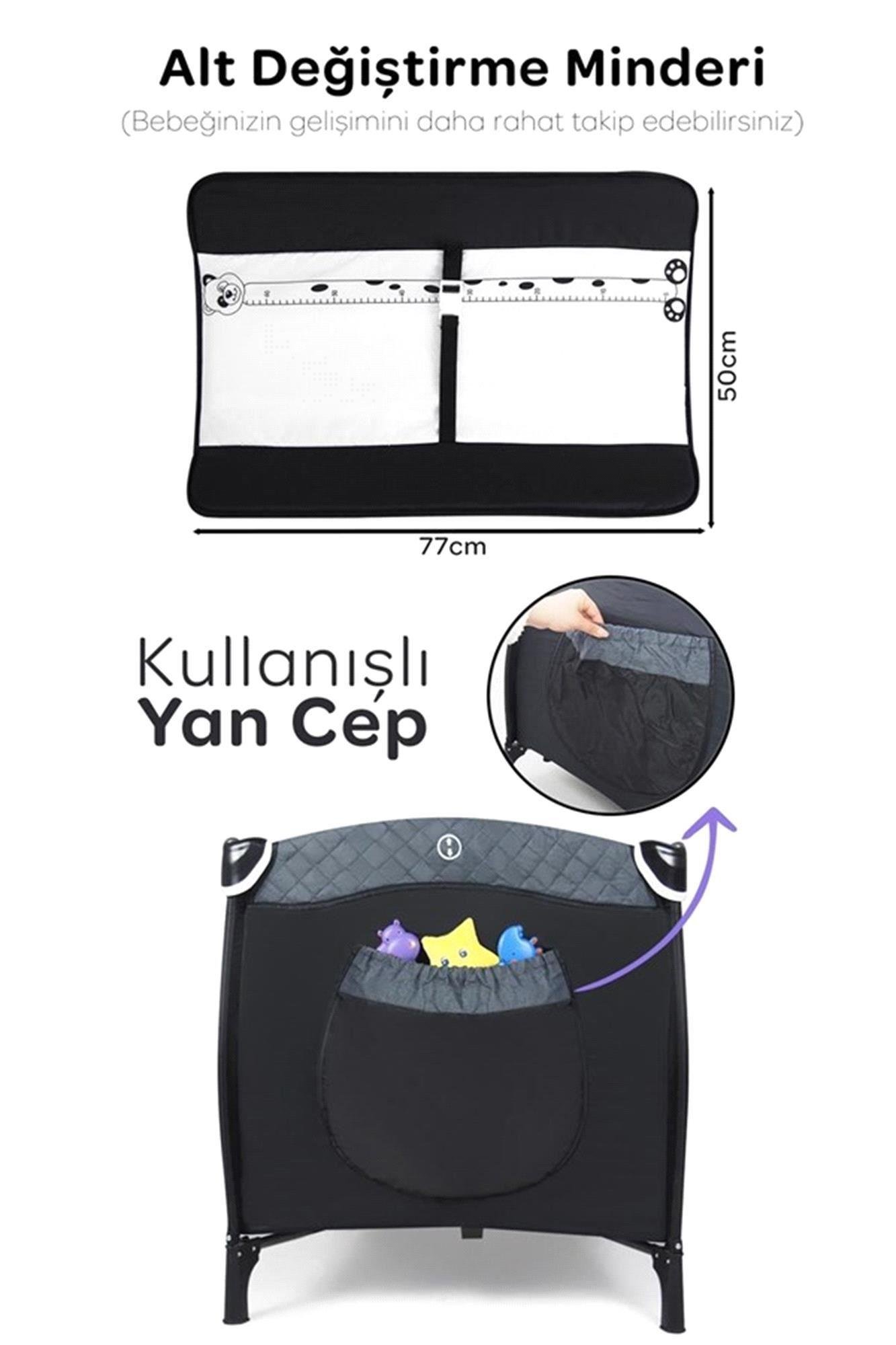 Prego San Diego Plus Oyun Parkı 70*120 Cm 8029 Gri