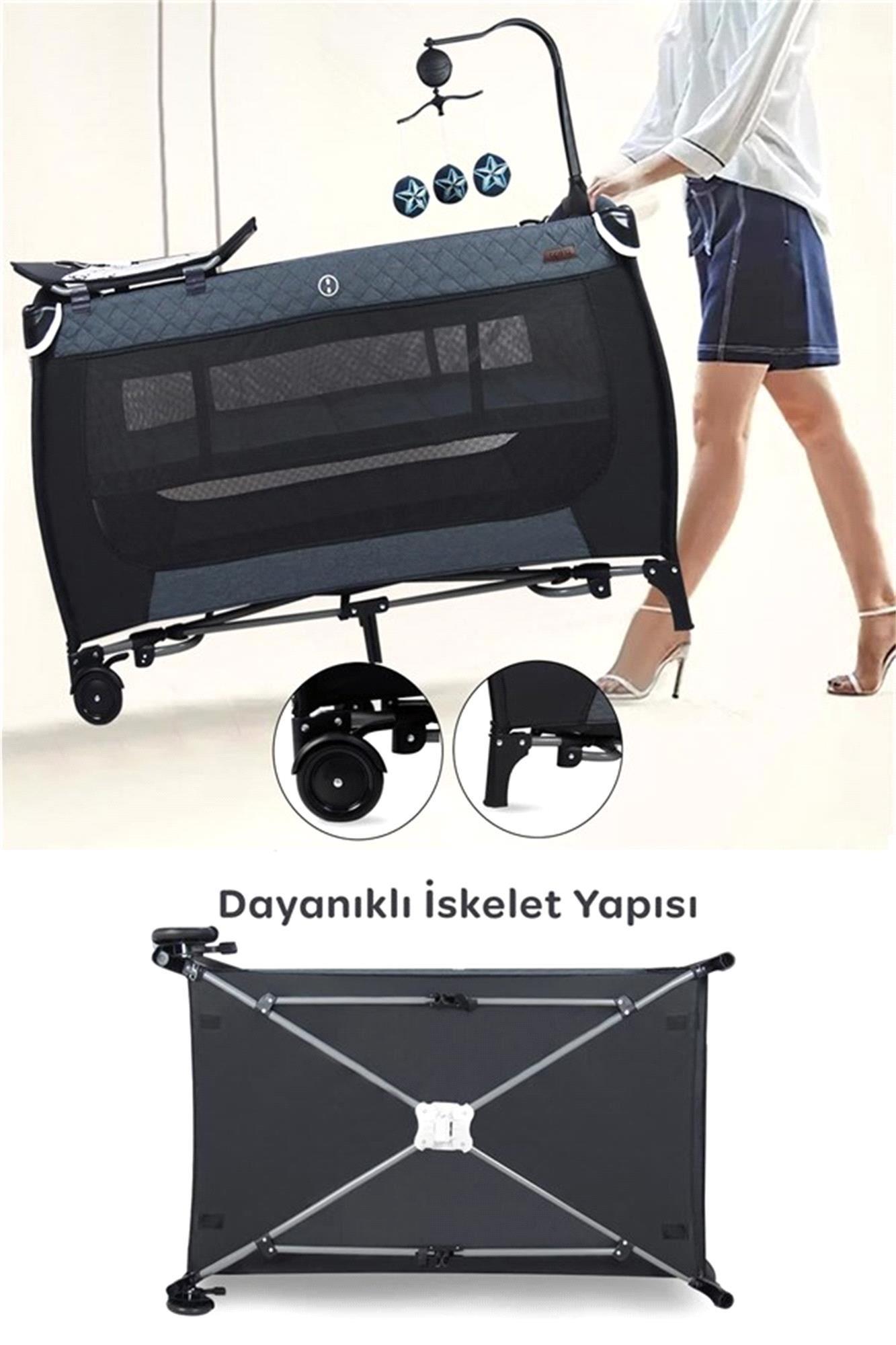 Prego San Diego Plus Oyun Parkı 70*120 Cm 8029 Gri