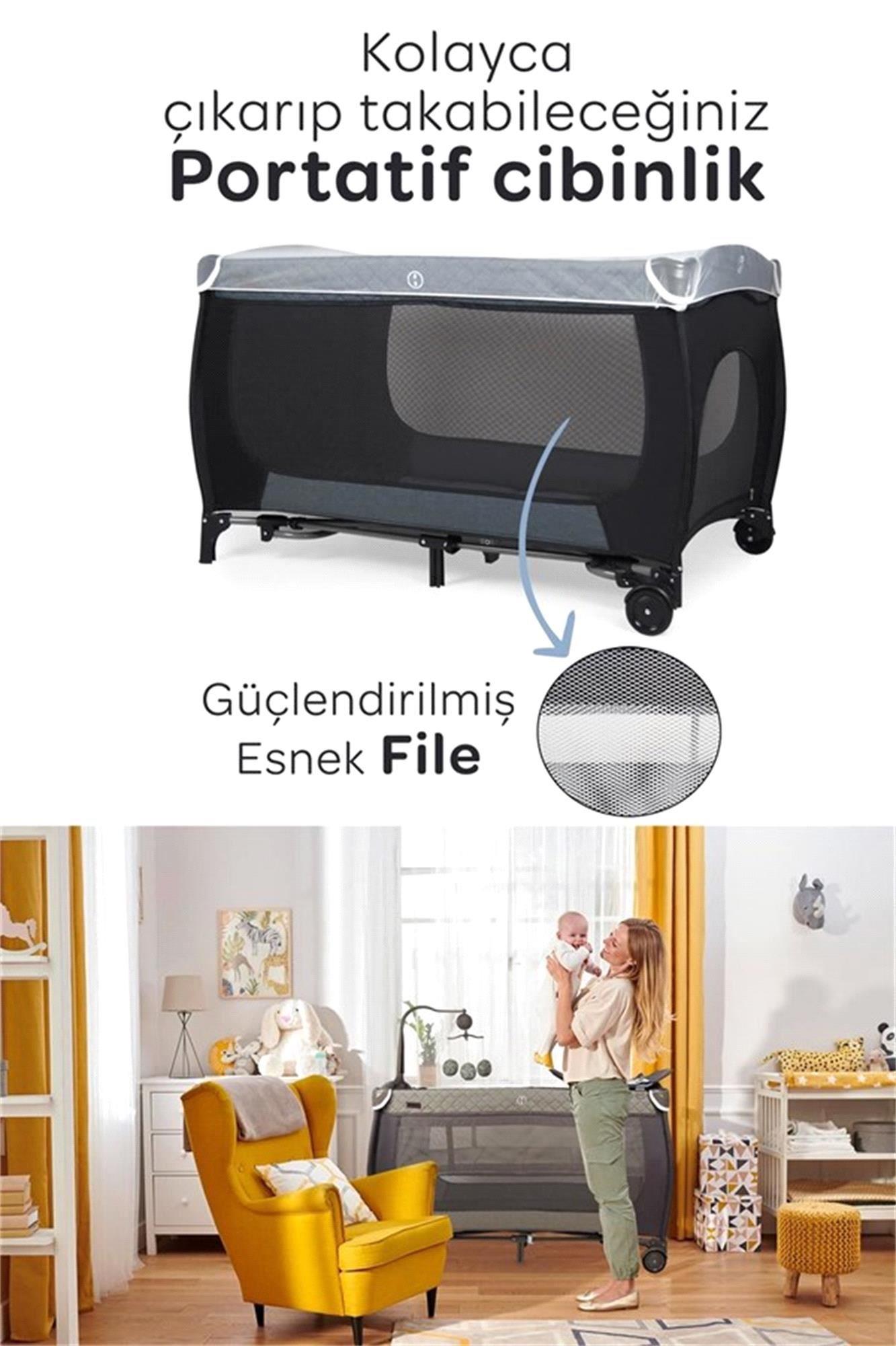 Prego San Diego Plus Oyun Parkı 70*120 Cm 8029 Gri