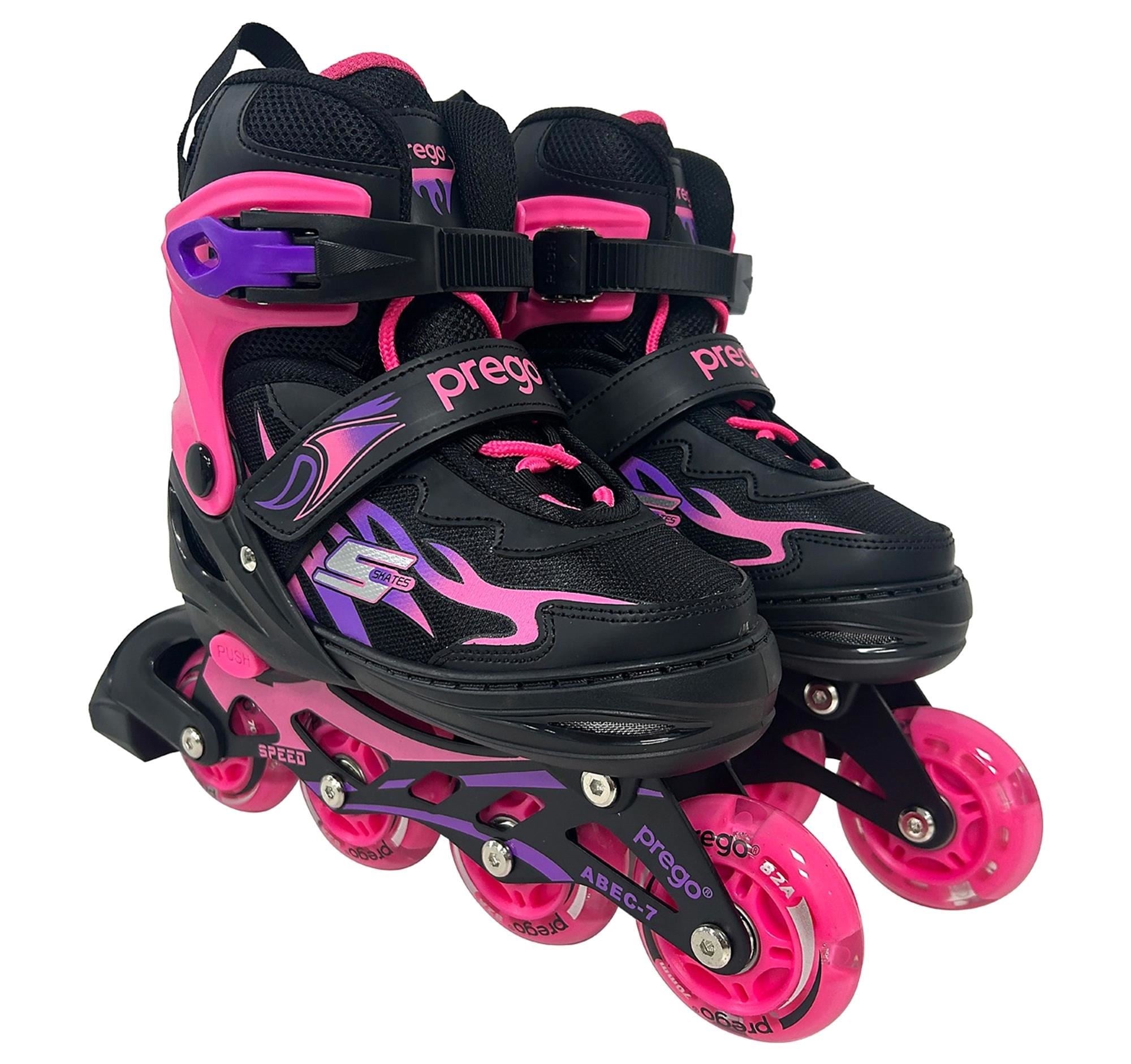 Prego Sky Işıklı Ayarlanabilir Paten Pembe TE-281X