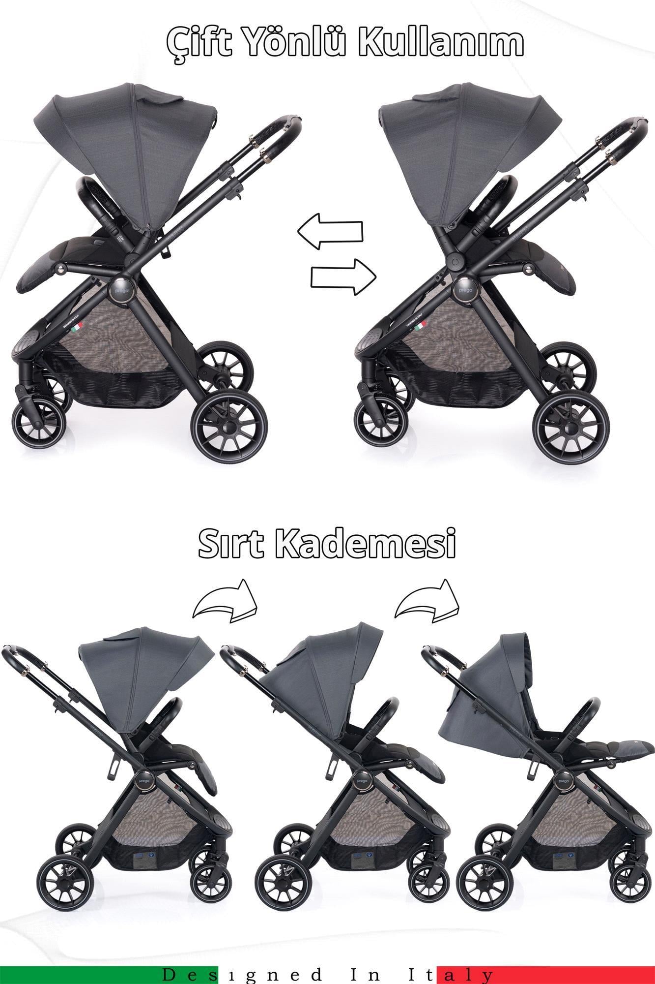 Prego Venüs Premium Travel Sistem Bebek Arabası Gri 2029