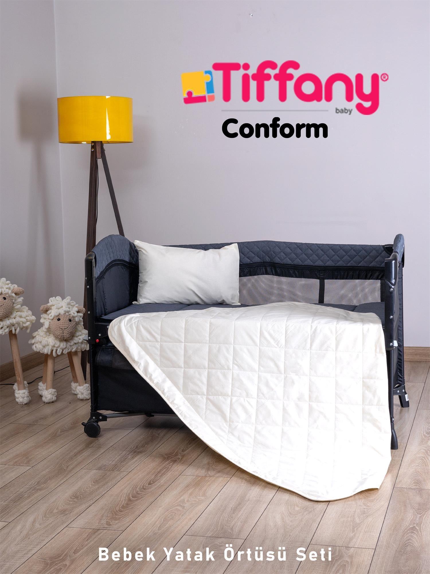 Tiffany Conform Kapitoneli Bebek Yatak Örtüsü Krem 971050