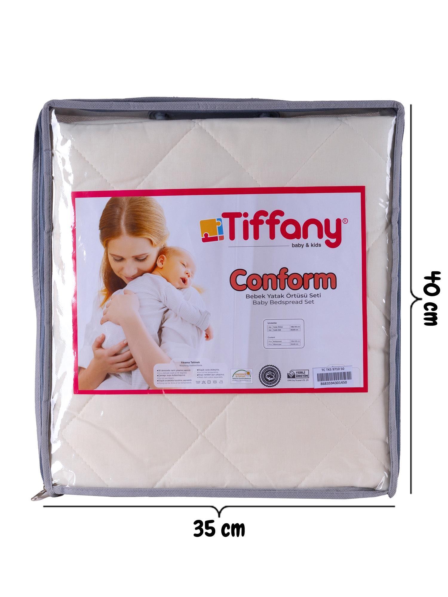 Tiffany Conform Kapitoneli Bebek Yatak Örtüsü Krem 971050