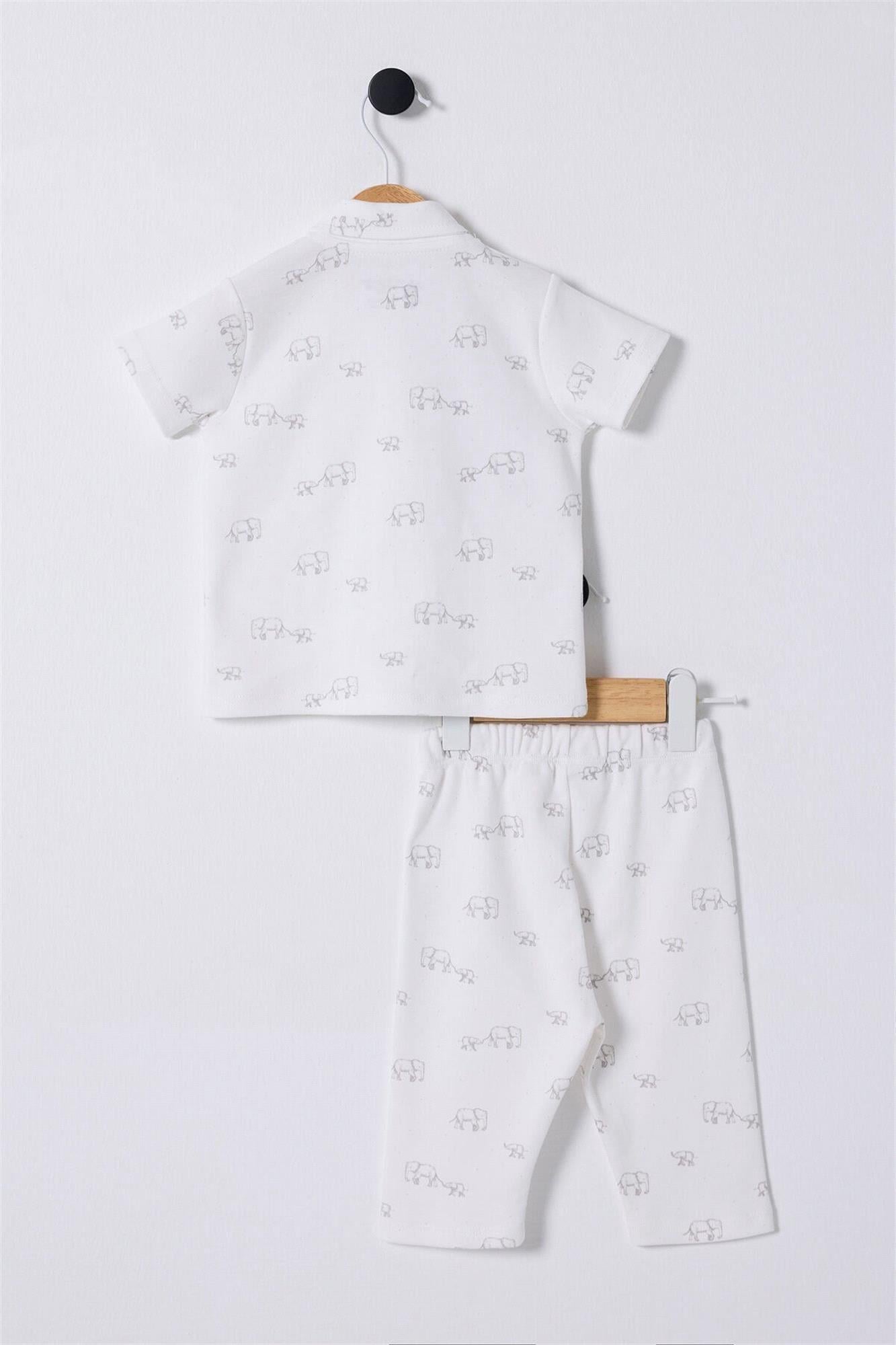 U.S. Polo Assn. Erkek Bebek Pijama Takımı Beyaz USB2329