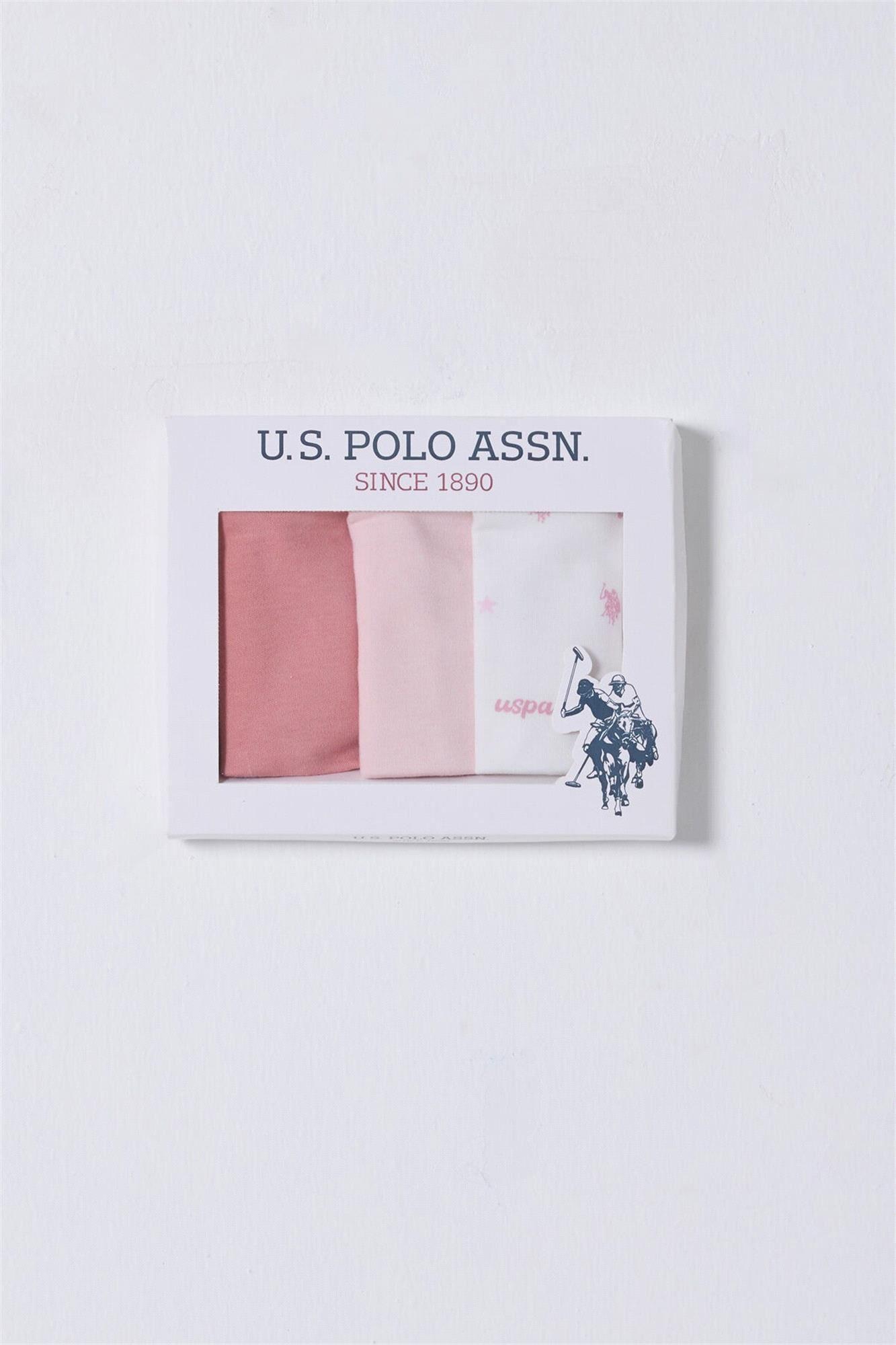 U.S. Polo Assn. Kız Bebek 6lı Ağız Mendili Set Renkli USB2492