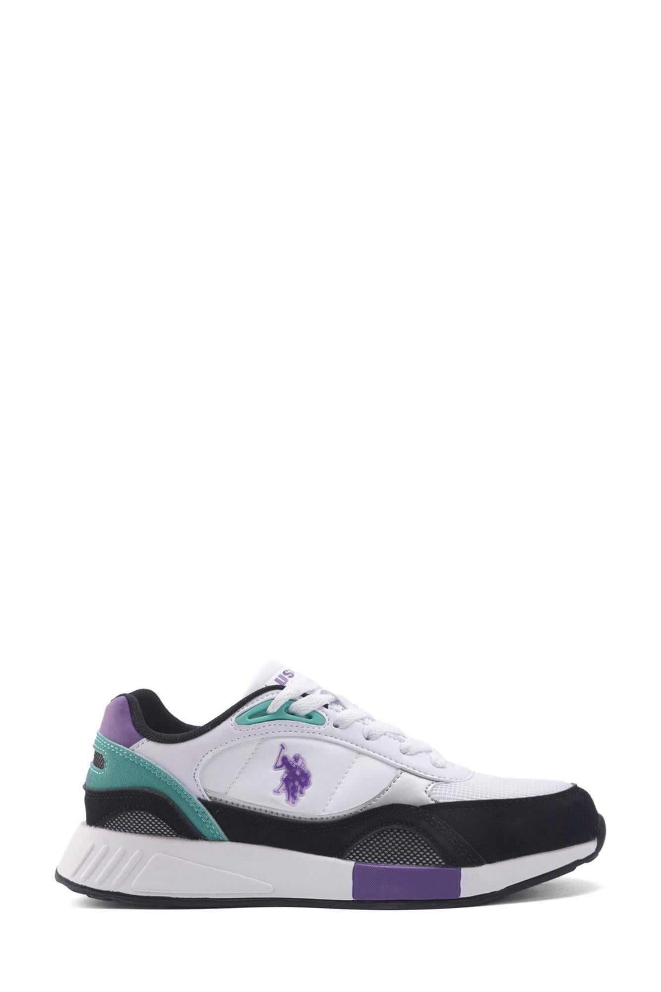 U.S. Polo Assn. Kız Çocuk Lemar JR 4FX Spor Ayakkabı Beyaz-Lila  101510124