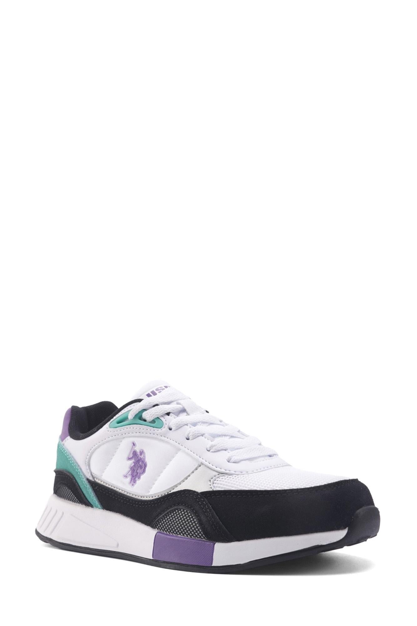 U.S. Polo Assn. Kız Çocuk Lemar JR 4FX Spor Ayakkabı Beyaz-Lila  101510124