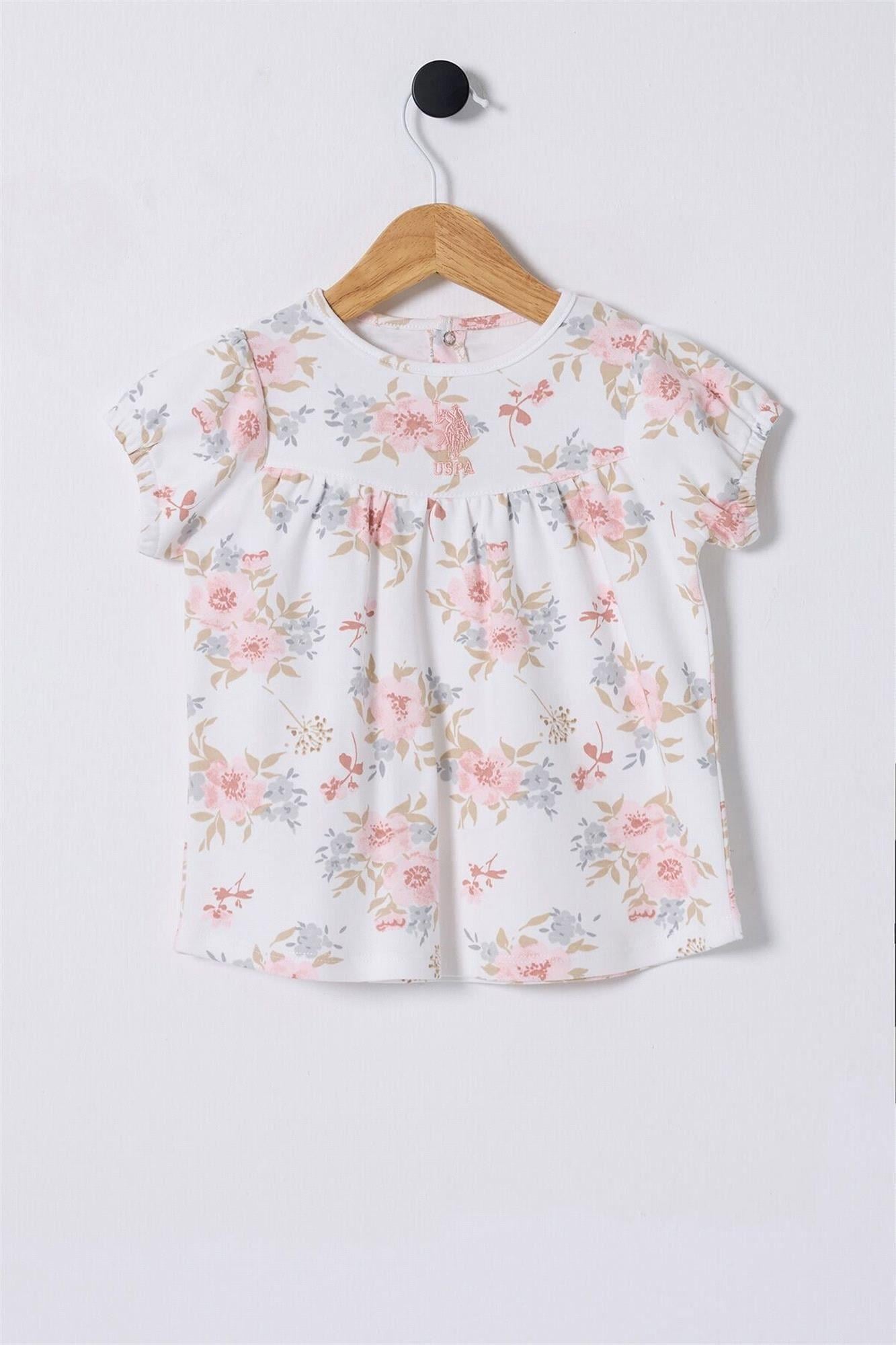 U.S. Polo Assn. Kız Bebek Elbise Beyaz USB2417