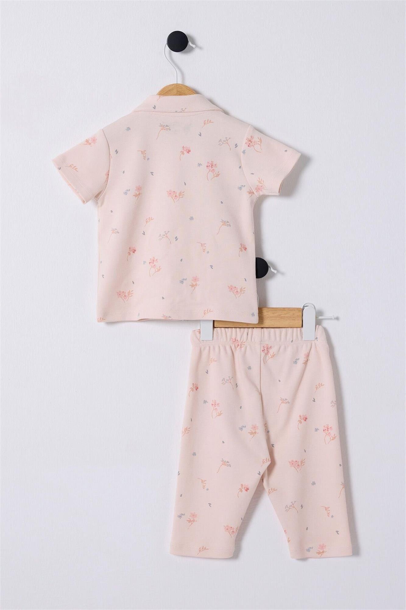 U.S.Polo Assn. Kız Bebek Pijama Takımı Toz Pembe USB2354