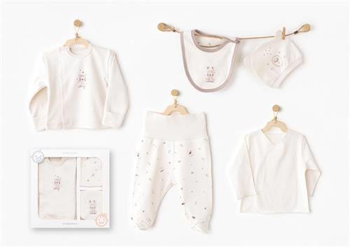 Andywawa Bebek 5li Hastane Çıkış Seti Ekru AC26180