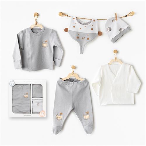 Andywawa Bebek Hello Autumn 5li Hastane Çıkış Seti Gri AC26100