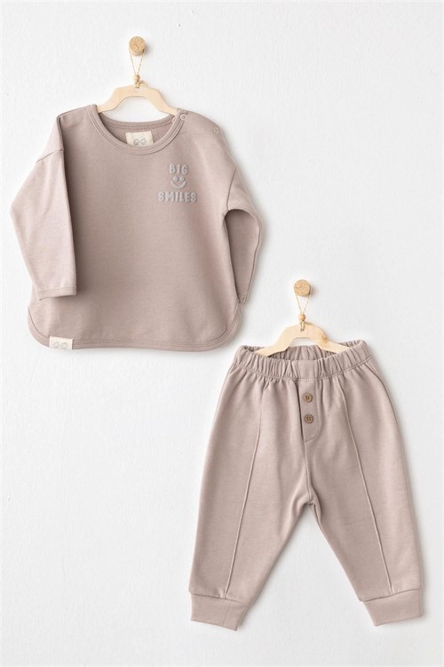 Andywawa Bebek My 1 St Wardrobe Alt Üst Takım Bej AC26185