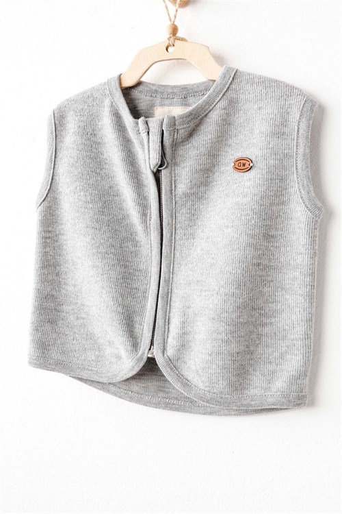 Andywawa Bebek Vest Casual Yelek Gri AC26211