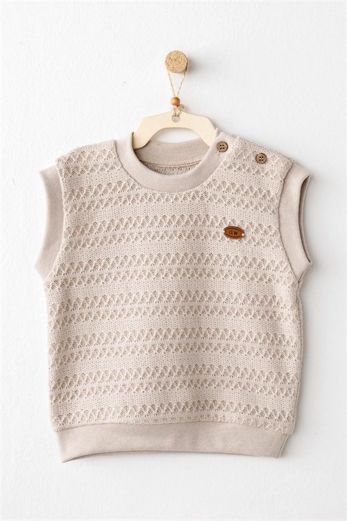 Andywawa Bebek Vest Exclusive Süveter Bej AC26133