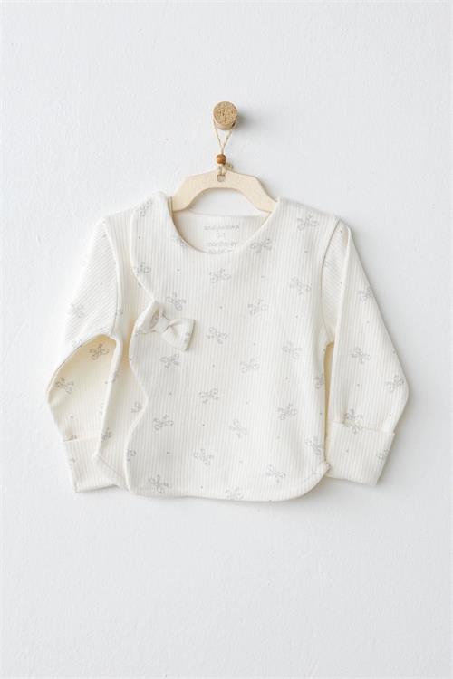 Andywawa Kız Bebek Bow Bilss 5li Hastane Çıkış Seti Gri AC26250