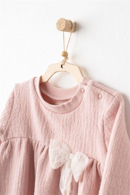 Andywawa Kız Bebek Casual Elbise Pembe AC26203