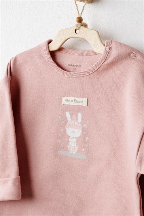 Andywawa Kız Bebek Mon Petit Amour Alt Üst Takım Pembe AC26087