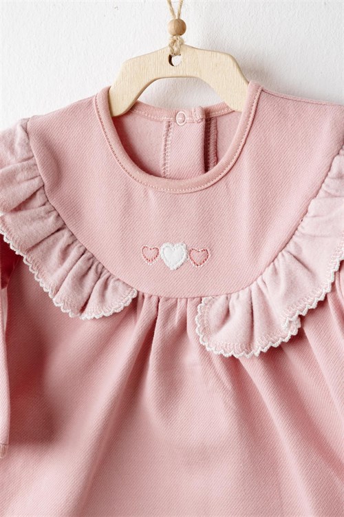 Andywawa Kız Bebek Mon Petit Amour Elbise Pembe AC26092