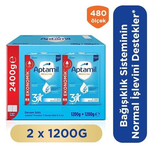 Aptamil 3 Devam Sütü 1200 gr 9-12 Ay 2li