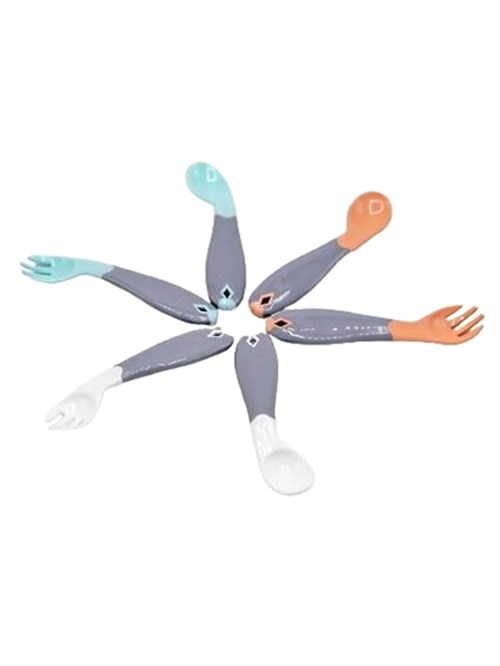 Babyjem Açılı Çatal Kaşık Set Yeşil Art-703