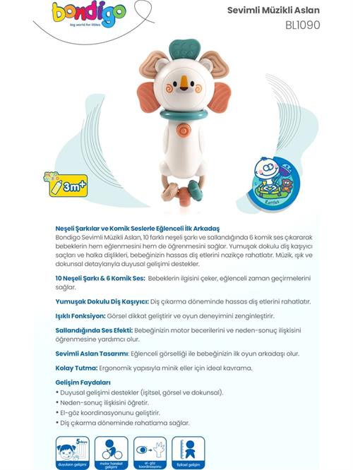 Bondigo Müzikli Sevimli Aslan BL1090
