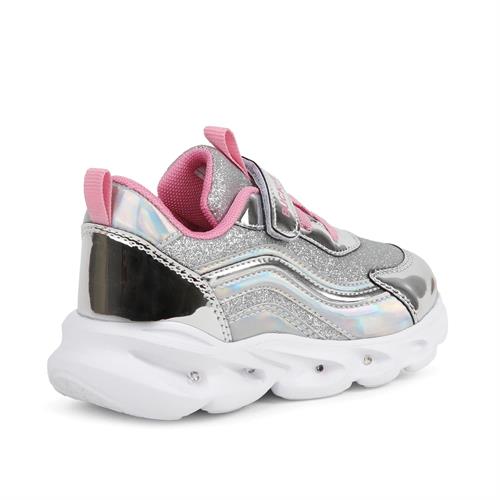 Buckhead Kız Çocuk Glossy Shiny Işıklı Spor Ayakkabı Silver BUCK4430