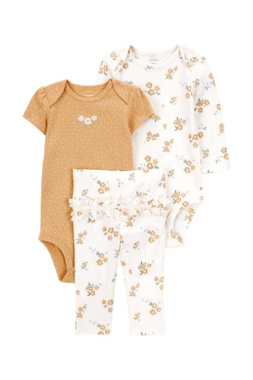 Caeters Kız Bebek 3lü Zıbın Takım Hardal 1T006610