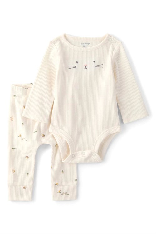 Carters Bebek 2li Body Pantolon Takım Krem 1U606510