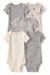 Carters Bebek Layette 5li Kısa Kollu Zıbın Set Gri 1V242710