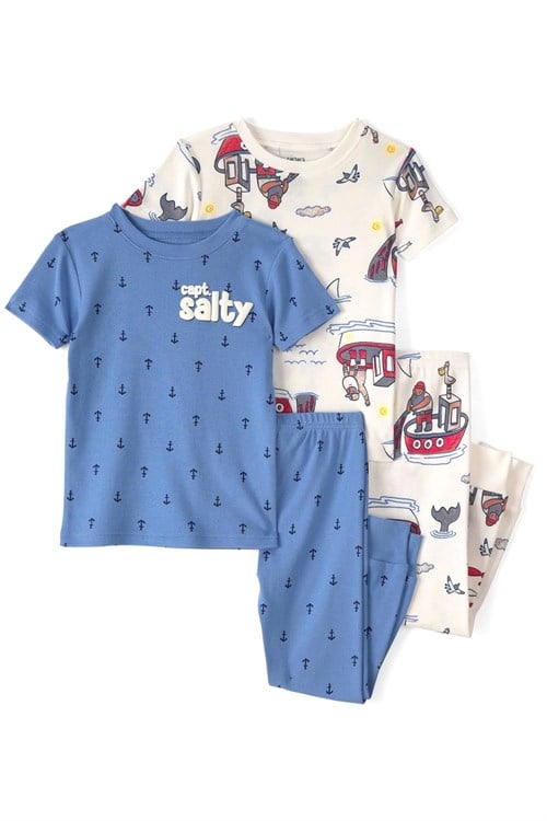 Carters Erkek Bebek 4lü Pijama Takımı Mavi 1U596710