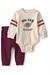 Carters Erkek Bebek Baskılı Body Alt Takım Bordo 1W096710
