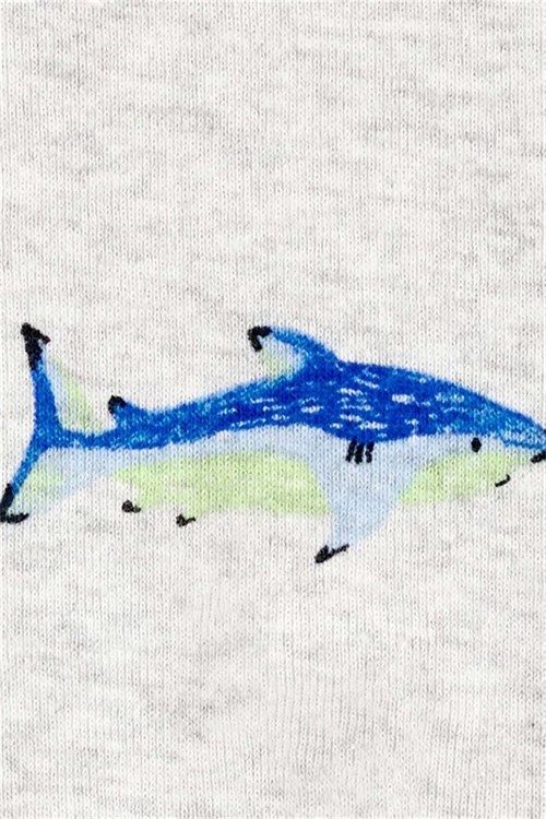 Carters Erkek Bebek Baskılı Kısa Tulum Gri 1S475110