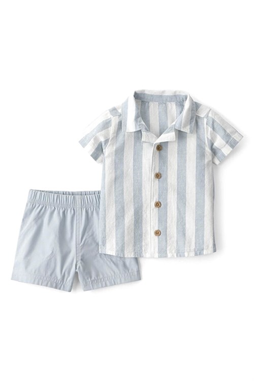 Carters Erkek Bebek Gömlek Şort Takım Açık Mavi 1U546710