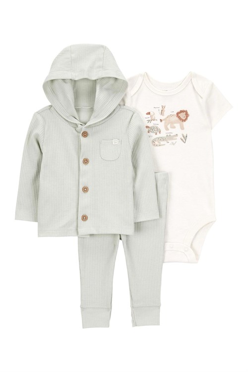 Carters Erkek Bebek Hırkalı 3lü Takım Mint 1S942910