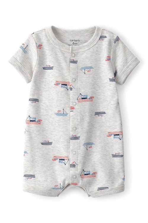 Carters Erkek Bebek Kısa Tulum Gri 1U583010