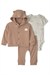 Carters Erkek Bebek Layette 3lü Kapüşonlu Ceket Alt Takım Kahverengi 1V420710