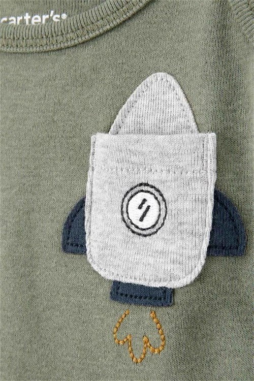 Carters Erkek Bebek Layette 5li Kısa Kollu Zıbın Set Lacivert 1T122010